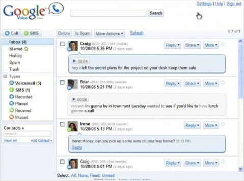 Google перезапустит GrandCentral как Google Voice