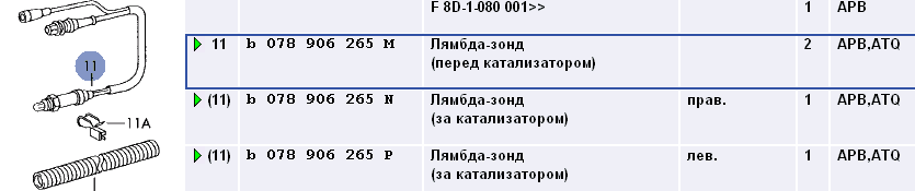 Лямбда-зонд на A4Q