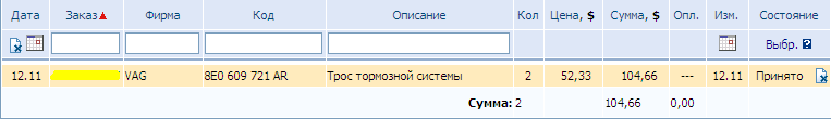 Тросы ручника