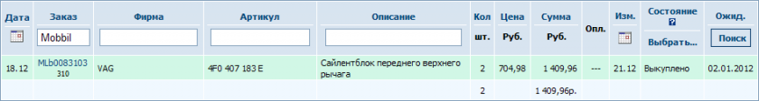 30 Mobbil, Сайлентблок