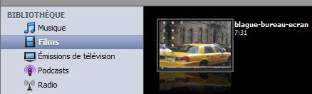 bibliotheque de films ipod
