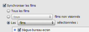 synchroniser film ipod video