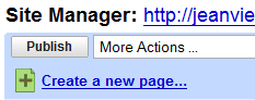 create a new page google page creator
