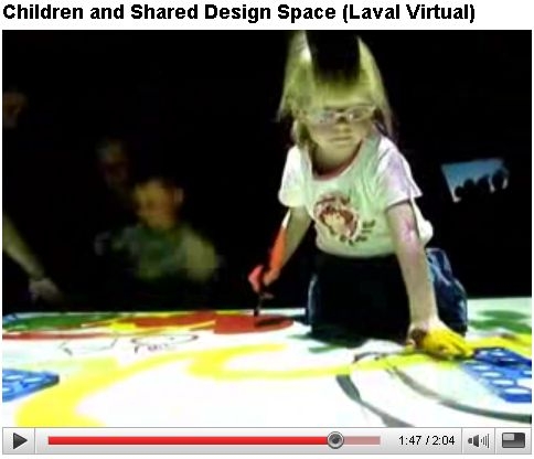 children playing with the Shared Design Space