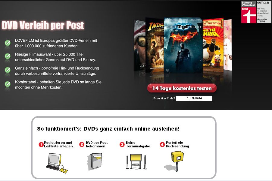 Lovefilm. Онлайн-видеотека 3 месяца бесплатно