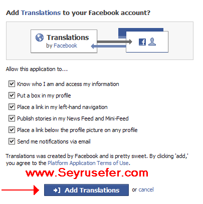 Facebook'u Türkçe kullanın